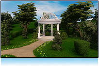 romantic gazebo, Outdoor 3d animation